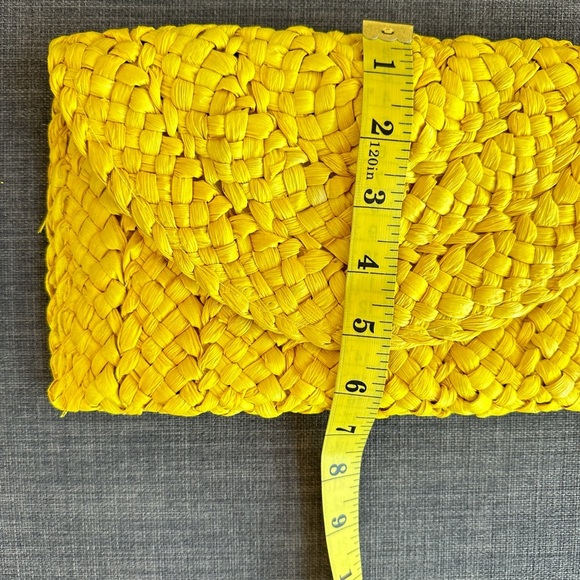 Yellow Woven Clutch | Beach wedding clutch - Picture 6 of 7